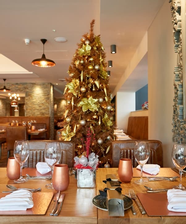 Coldra Court Hotel The Rib Food at Christmas