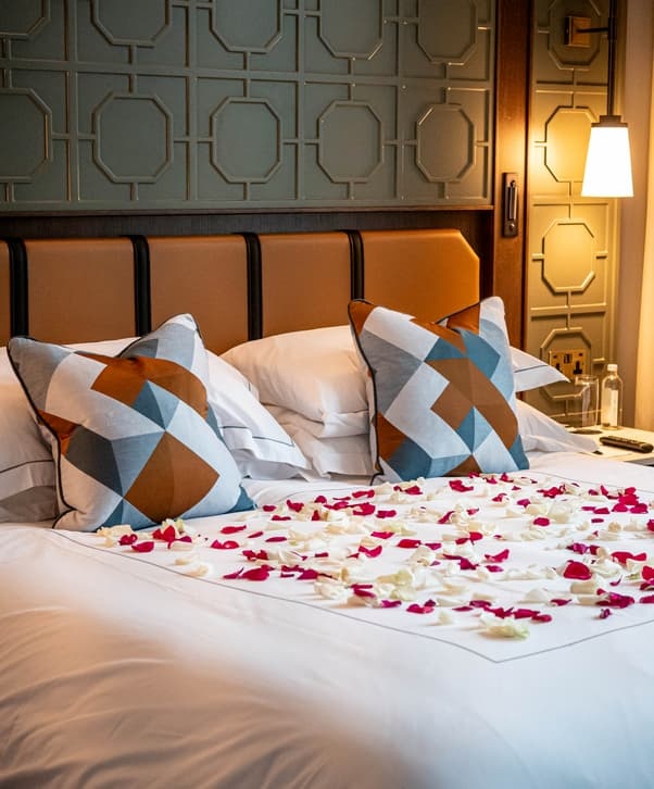 The Parkgate Hotel Bedroom with Rose Petals