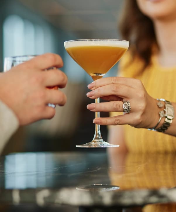 Couple Enjoying Dining and Drinks